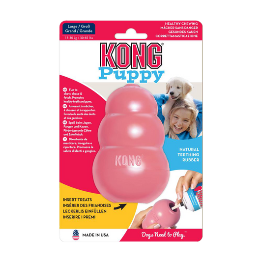 Kong cachorro rosado, Talla L