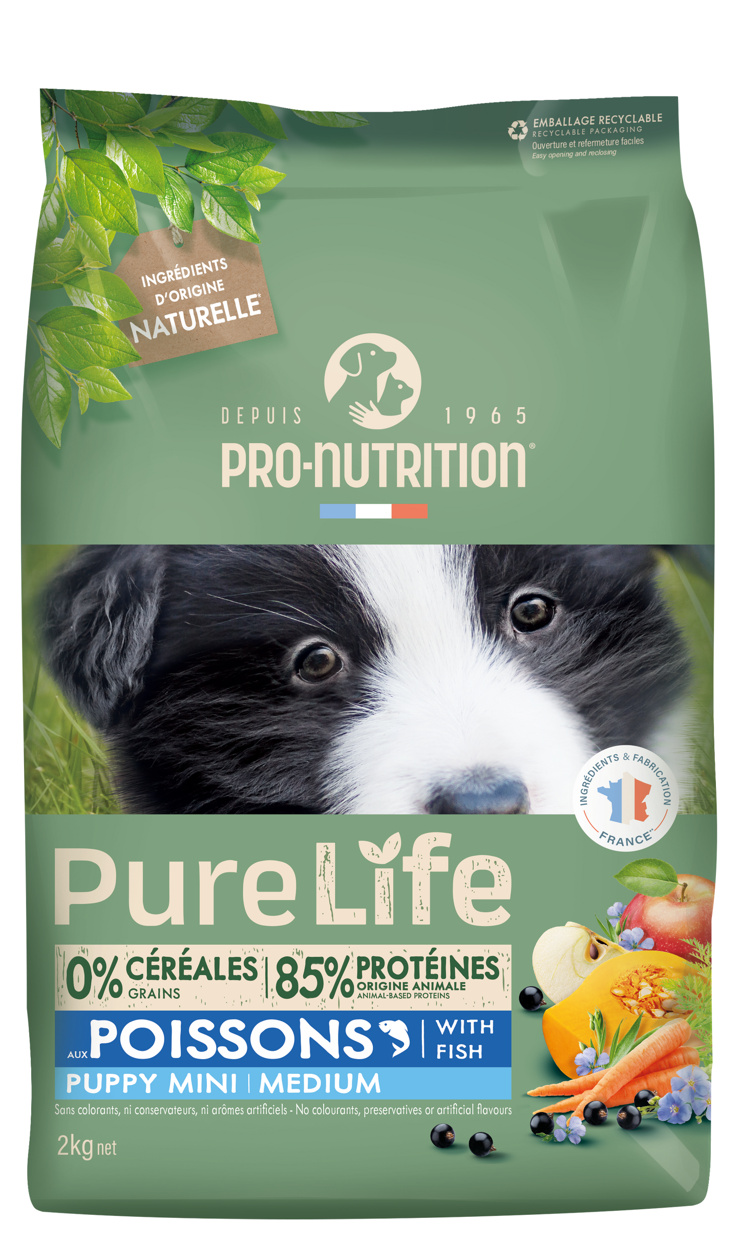Pure Life Puppy Mini/Medium with Fish 12 kilos
