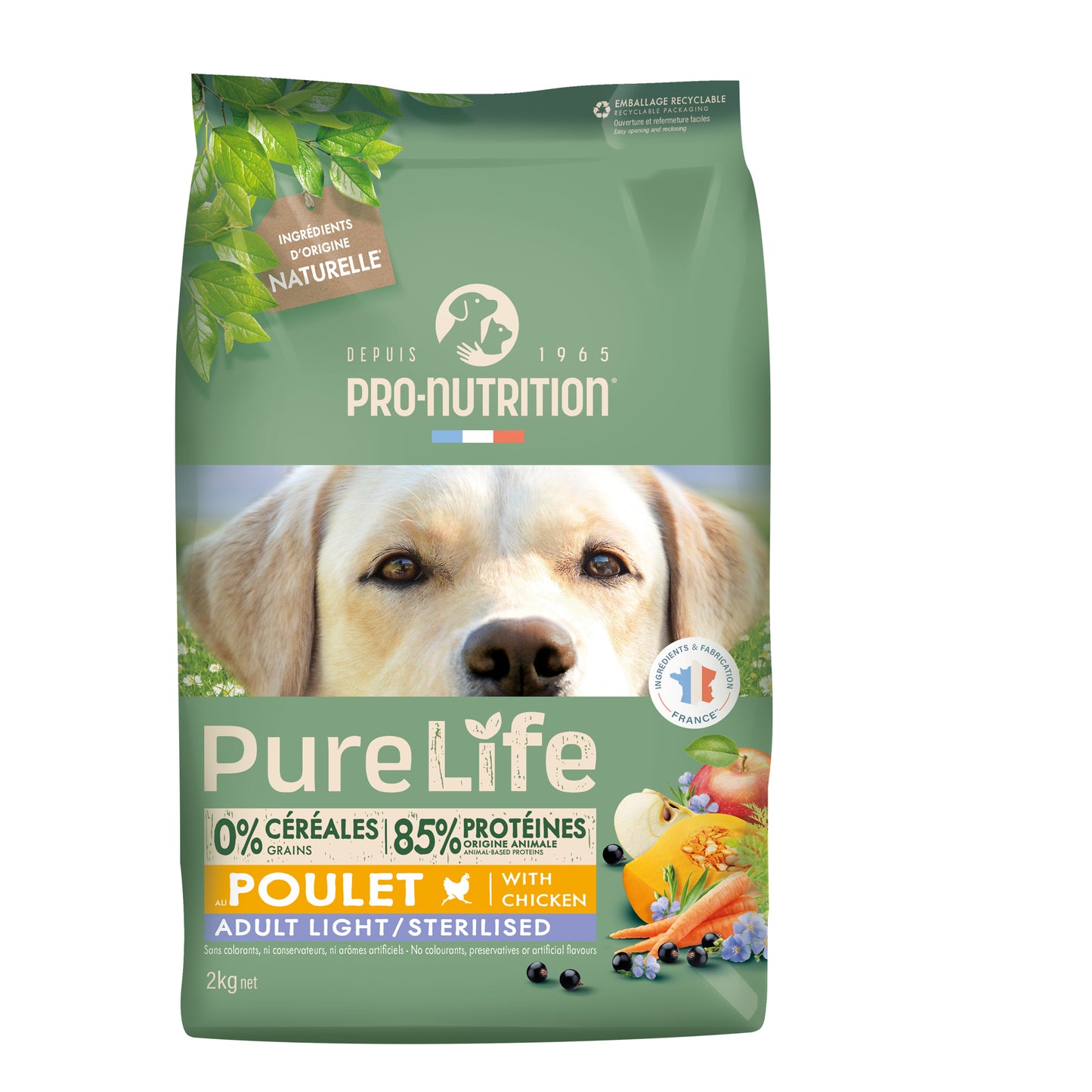 Pure Life Adult Light/Sterilised with Chicken 2 y 12 kilos