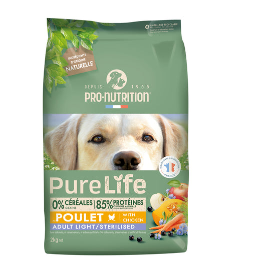 Pure Life Adult Light/Sterilised with Chicken 2 y 12 kilos
