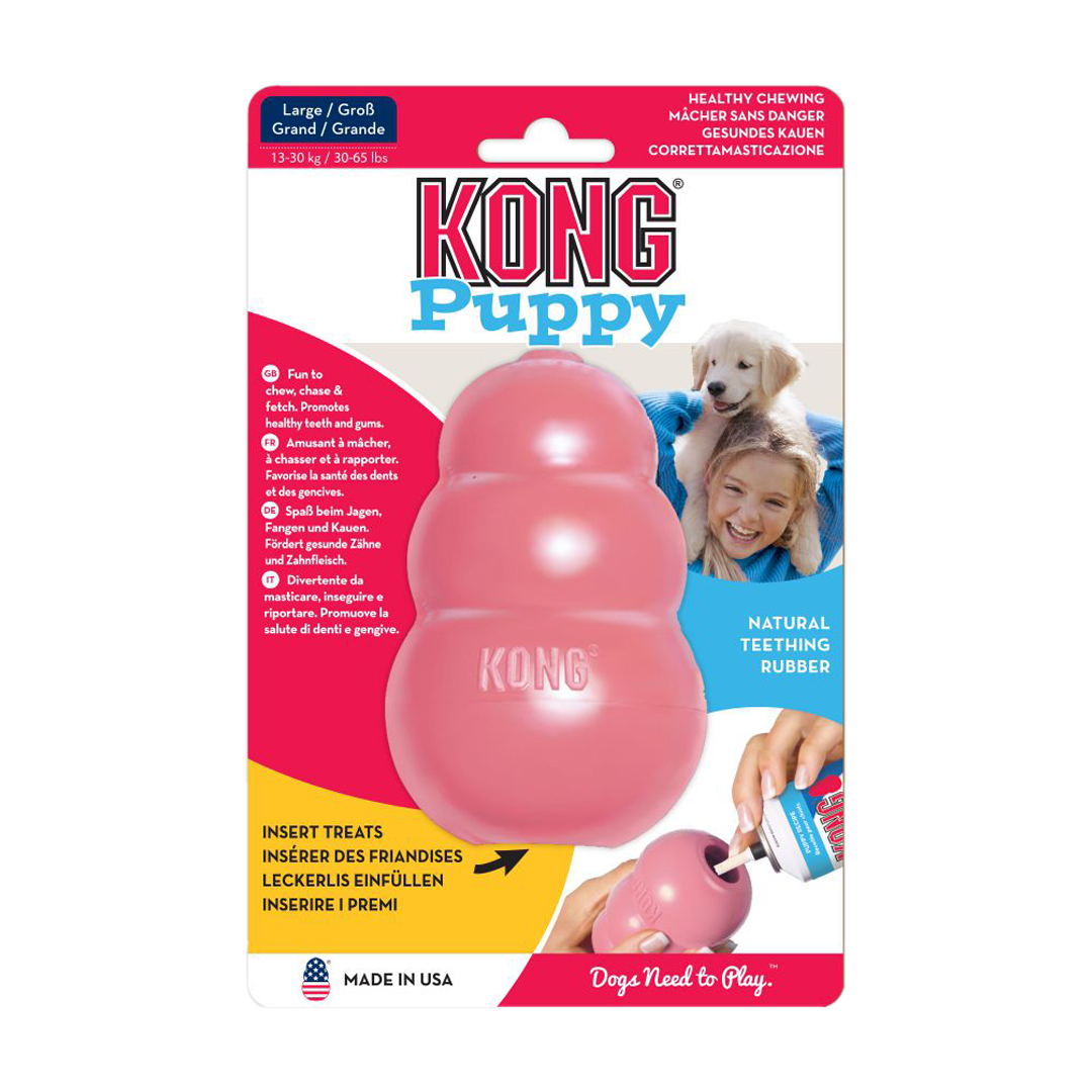 Kong cachorro rosado, Talla L
