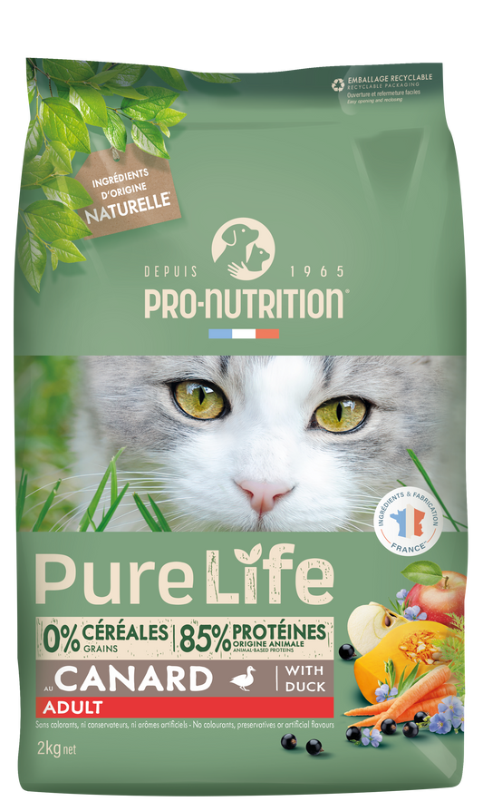 Pure Life Cat Adult With Duck 2 y 8 Kg