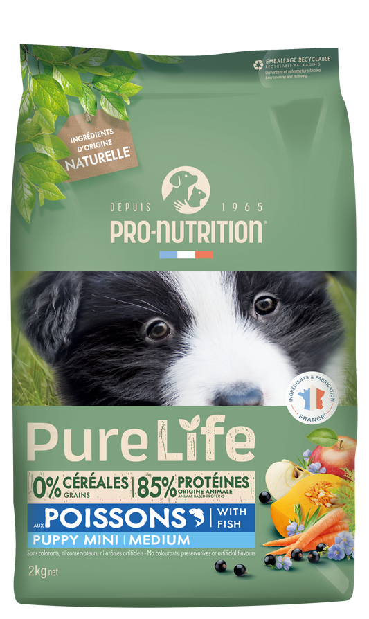 Pure Life Puppy Mini/Medium with Fish 12 kilos