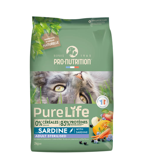 Pure Life Adult Sterilised with Sardine 2 y 8 kg